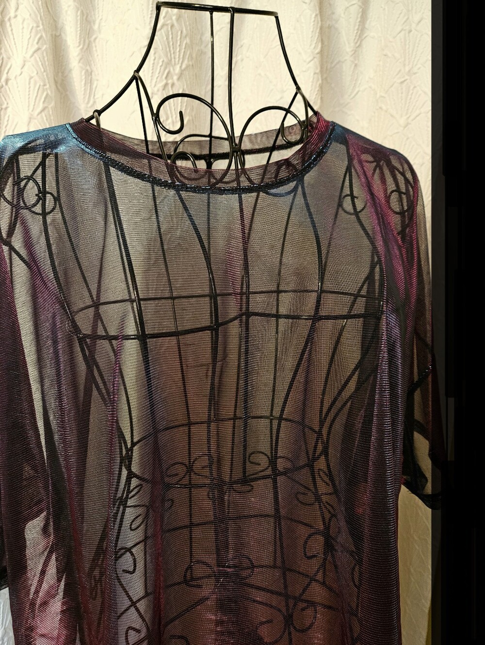SHEIN Curve Iridescent Blue & Magenta Knit Top - Picture 9 of 9